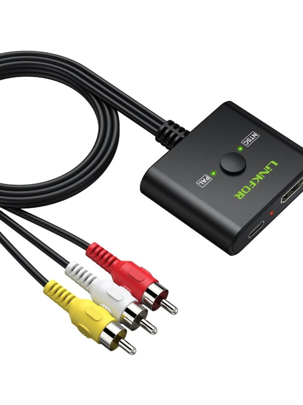 LiNKFOR HDMI to RCA Converter with Integrated Cable